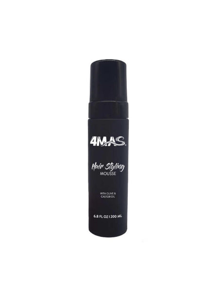 4MAS Hair Styling Mousse | 6.8 FL OZ | Olive & Castor Oil |