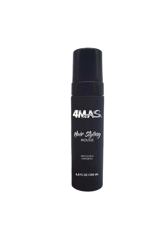4MAS Hair Styling Mousse | 6.8 FL OZ | Olive & Castor Oil |