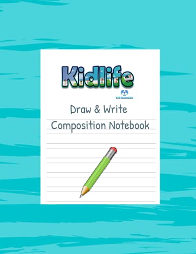 Kidlife Draw and Write Composition Notebook- 100 Blank pages of Picture Space and Dotted Midline 8.5 x 11: Handwriting Practice and Story Telling for ... Gift, Support Small Business, Brand Souvenir