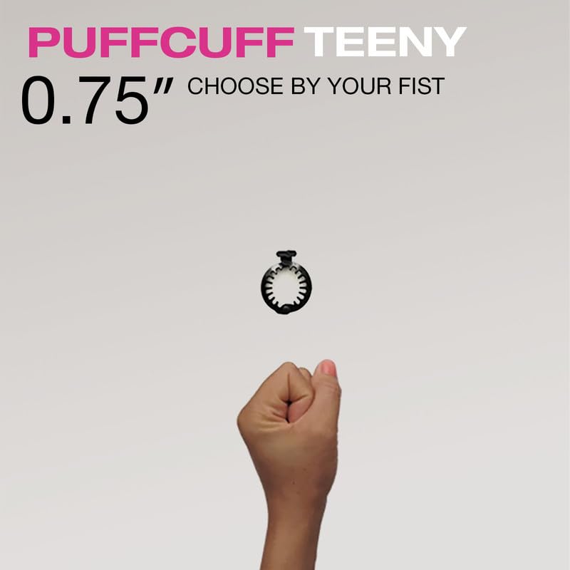 PuffCuff | Teeny 0.75" Hair Clamps | For All Natural, Fine Loose Curls, Thick, Coiled, Coarse, and Frizzy Hair | Painless, Damage-Free Styling Tool | Clear | 5 Pieces