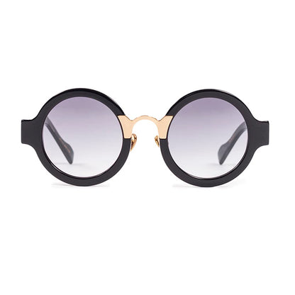 Coco and Breezy Pram Round Sunglasses, 203/Black/Tortoise/Gold, 48mm, 23mm, 145mm