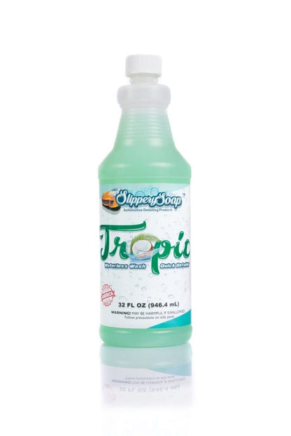 SLIPPERY SOAP Tropic Waterless Wash and Quick Detailer, Streak-free shine, 32 ounces