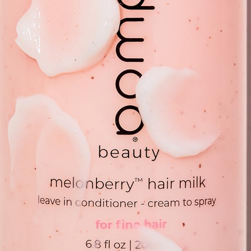 adwoa beauty Melonberry™ Hair Milk Leave In Conditioner Spray for Smooth, Moisturized, and Detangled Fine Hair, with Kalahari Melon, Strawberry and Raspberry Seed Oils, for all Hair Types - 6.8 oz