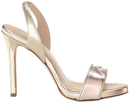 Tiannia Barnes Women's Giselle Slingback Heeled Sandal, Gold, 8