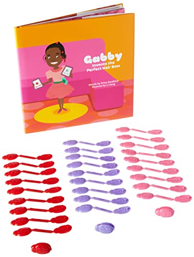 Confidence by Gabby Goodwin - Little Lady GaBBY Bows - Non-Slip Barrettes – Patented Double Sided Snap – Bows that Stay in Place and Don't Slide Out – 30 Pack – 3 Colors - Includes Children's Book