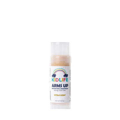 KIDLIFE by KJ3 ESSENTIALS Arm's Up Natural & Organic Kids Aluminium Free deodorant (Citrus- Baking Soda Free) 2.5 oz