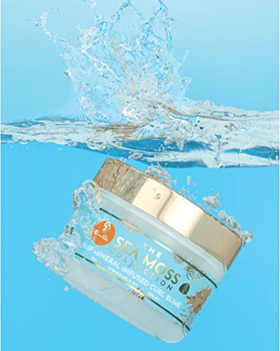 Curls Sea Moss Mineral Infused Slime Hair Jelly - Promotes Healthy Growth, Protects from Styling Damage, Delivers Shiny, Defined, Hydrated Hair - 8oz, 1 Count