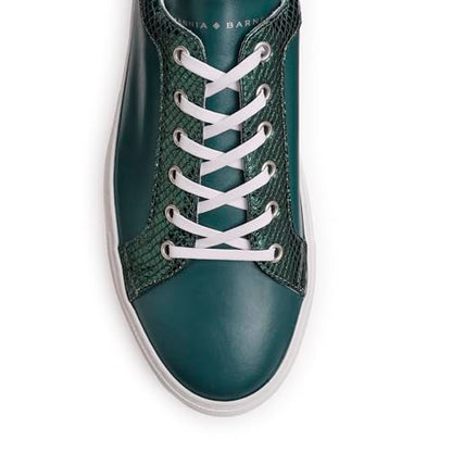 Tiannia Barnes Men's Leather Sneaker, Olive, 7