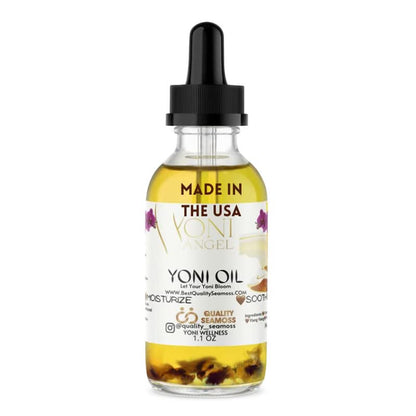USA Made Yoni Oil, Restores pH Balance, Relieves Drynesss Mint Fresh Feminine Care Oil, Reduces Odor, All Natural, Herbal Yoni Blend Tea Tree, Mint, Lemongrass, Jasmine & Chamomile