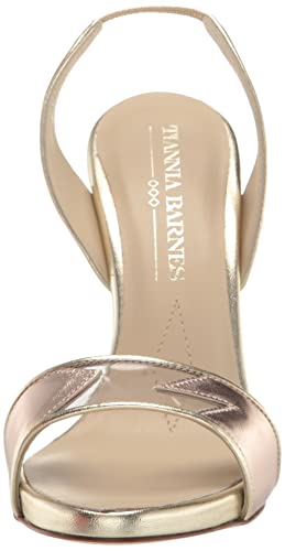 Tiannia Barnes womens Giselle Slingback Heeled Sandal, Rose Gold, 6 US