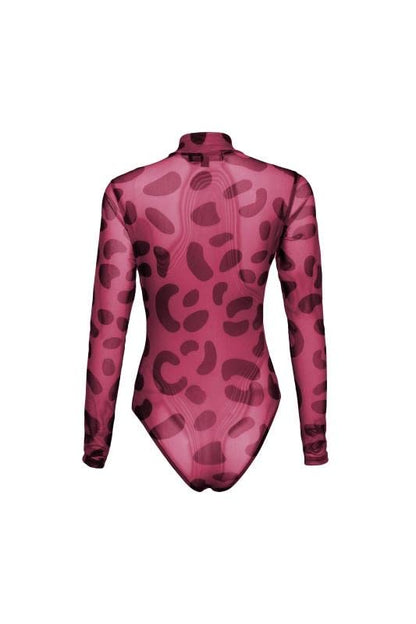 Pantora Women's Kim Body Suit, Pink Leopard, X-Large