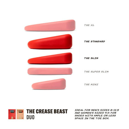 Crease Beast The Duo + White Pocket Socks Bundle – Memory Foam Crease Protector, Stops Creases in Most Shoes, Comfortable, Cushioned Heel.