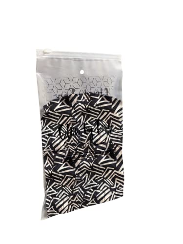 Glow By Daye Satin Bonnet, Double-Layered and Adjustable Satin Sleep Cap, Extra Large, Reversible Afro Geo Print (Black & White Pattern)