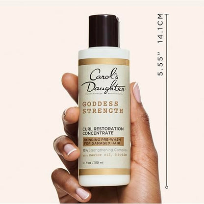 Carol's Daughter Goddess Strength Curl Restoration Concentrate, Bonding Pre Shampoo Hair Repair Treatment For Damaged Hair, 5.1 Fl Oz