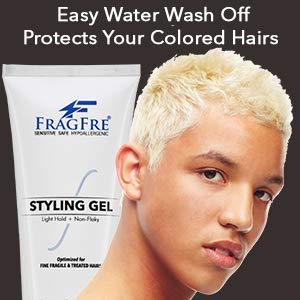 FRAGFRE Light Hold Hair Gel Fragrance Free 8 oz (2-Pack Gift Set) - Lightweight Styling Gel for Fine Fragile and Weakened Hairs - Paraben Free Hypoallergenic Sensitive - Vegan Gluten Free Cruelty Free