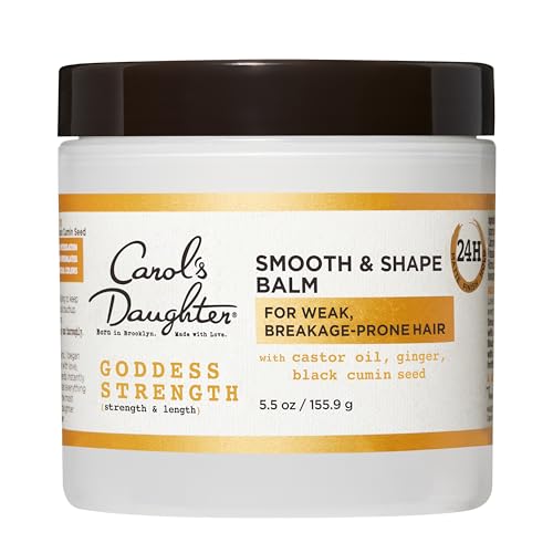 Carol's Daughter Goddess Strength Smooth and Shape Hair Balm, Hair Cream for Weak, Breakage-Prone Hair, 5.5 Fl Oz