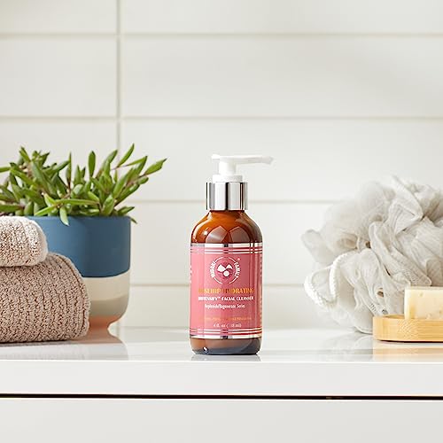 Midori Family Rosehip Hydrating Biotensify Facial Cleanser- Gentle Cream Cleanser with Pore Minimizing, Hydrates dry skin and Promotes Soft, Glowing Skin- 4oz