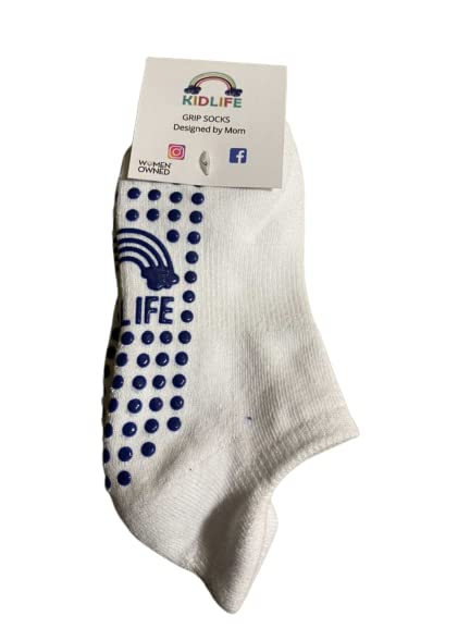 KJ3 Essentials KIDLIFE boys and girls grip ankle socks slip free socks 3 pk (as1, age, 8_years, 10_years)