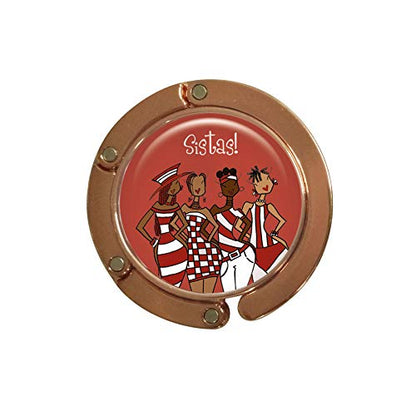 Shades of Color Purse Hanger, Sistas, 2.5 x 1.73 inches, Red (PH133)