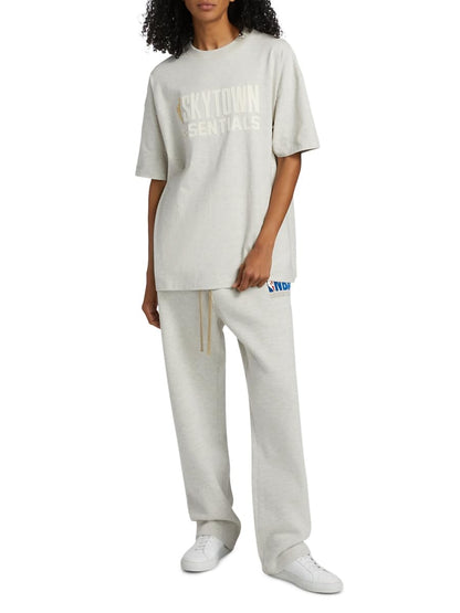 Fear of God Essentials, Sky Cotton Jersey Crewneck T-Shirt, X-Small, Light Heather