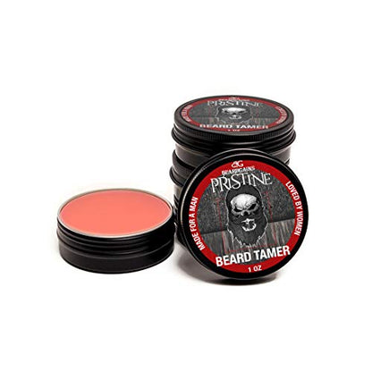 Beard Gains Pristine Scented Color Tinted Beard Tamer Wax for Men, Shape, Style & Groom Facial Hairs with Organic Balm Leave In Conditioner, Control Wild Whisker Hairs - Choose Your Hair Color (Red)