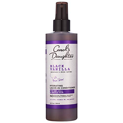 Carol’s Daughter Black Vanilla Curly Hair Sulfate Free Shampoo, Conditioner and Leave In Spray Set for Dry, Damaged Natural Hair, Hydrating Hair Care Kit – Made with Shea Butter, Aloe & Rosemary