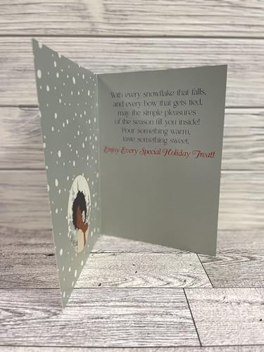 Shades of Color Enjoy The Beauty Of The Season African American Christmas Cards 5 x 6.75 inches, 15 Cards and Envelopes (X23-180)