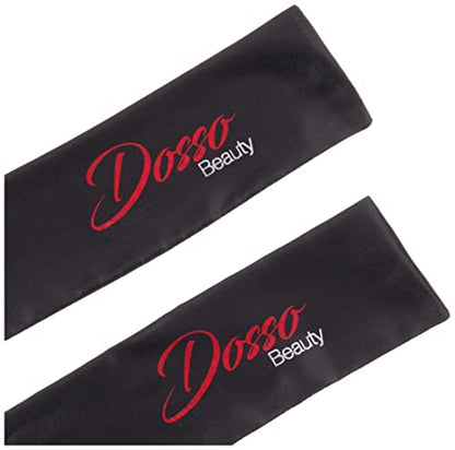 Dosso Beauty Satin Edge Scarf, 22" X 3", Black, Satin, For All Hair Types, Gentle On Hair And Skin, Laying Baby Hairs, Melting Lace, Sleek Look, No Slip Design, Lightweight