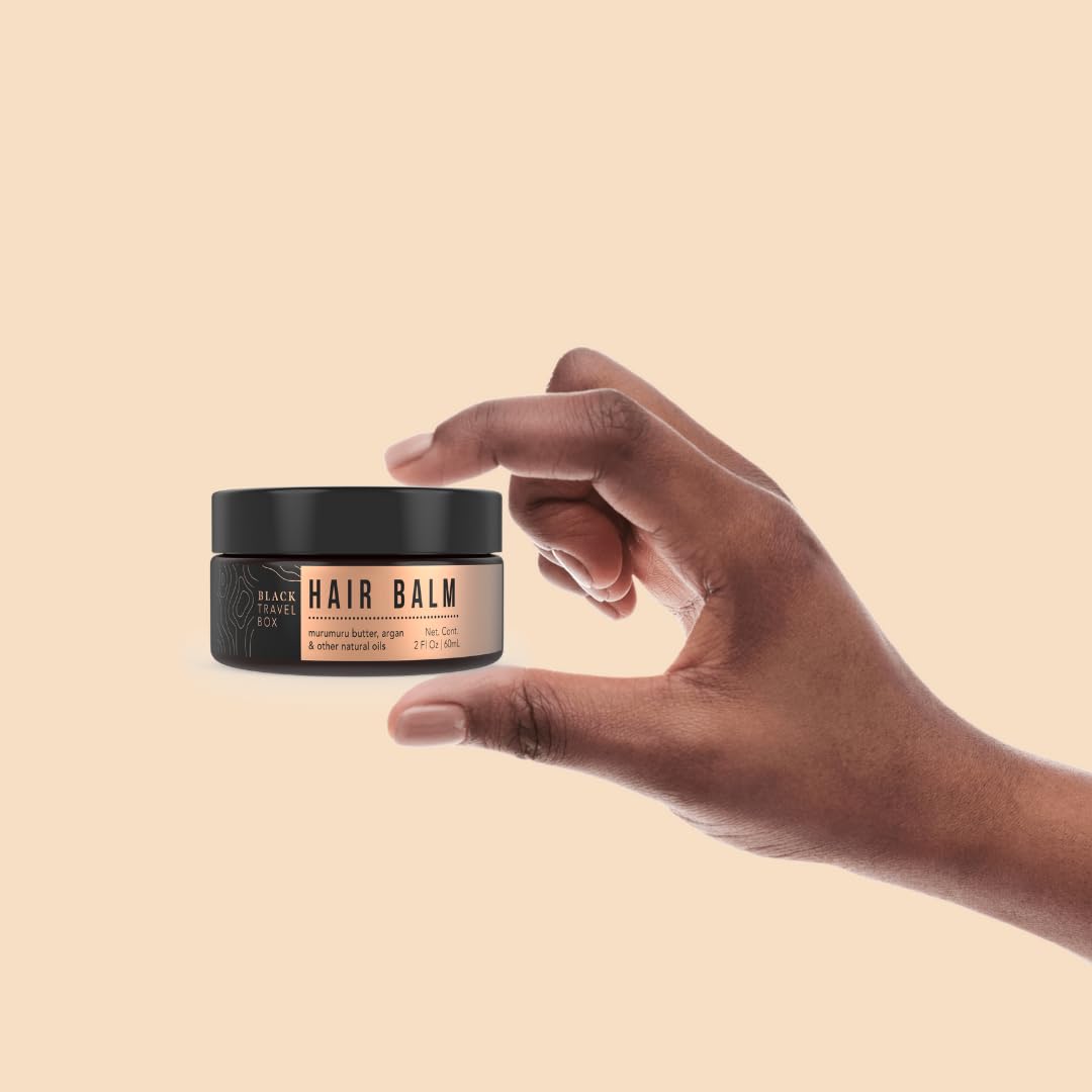 BLACKTRAVELBOX Carry On Starter Kit - 5 Travel-size Beauty Essentials, Shampoo, Conditioner, Body Lotion, Hair Balm, Lip Balm, TSA Friendly