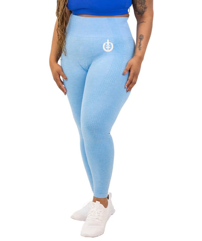 ICONI Women's Seamless High-Waisted Legging Blue Medium