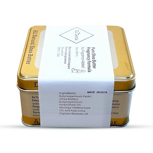 Eu'Genia Pregnancy Formula (Fragrance-Free, 12oz), 100% Pure Unrefined Ghanaian Shea, Premium Moisturizer Helps Prevent Stretch Marks, For All Skin & Hair Types