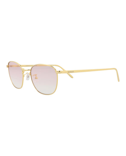 KIMEZE Women's Akin Sunglasses, Gold/Pink, One Size