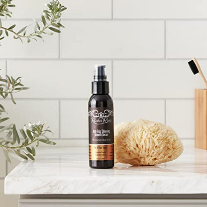 Rucker Roots Anti - Frizz Silkening Growth Serum |Ginger, Turnip, Carrot Root Oils| Promotes Growth