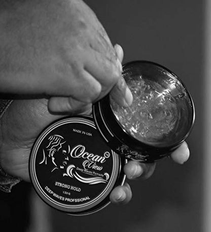 OCEAN VIEW DEEP WAVES POMADE- Wave Grease for 360 Waves + Shower Brush for 360 Waves