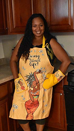 Shades of Color Apron, I Am Ambitious, 37 x 27 inches (APR160), One size fits all all, Multicolor