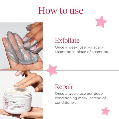 Briogeo Ultimate Hair Heroes Gift Set, Includes 8 fl oz Micro-Exfoliating Shampoo and 8oz Deep Conditioning Mask ($81 Value)