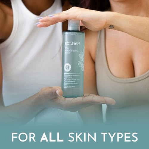 Bolden Skin Brightening Toner | Reduces Breakouts and Appearance of Dark Spots, Oil & Shine | Made with AHA Glycolic Acid, Niacinamide, & Hydrating Hyaluronic Acid | 8.0 Fl Oz