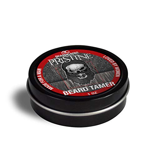 Beard Gains Pristine Scented Color Tinted Beard Tamer Wax for Men, Shape, Style & Groom Facial Hairs with Organic Balm Leave In Conditioner, Control Wild Whisker Hairs - Choose Your Hair Color (Red)