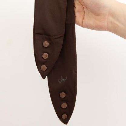 SWIRLYCURLY Women’s Fashion Headband for Natural, Curly Hair | No-Slip, 3-Snap, Adjustable, Washable, Turban Headwrap (Brown)