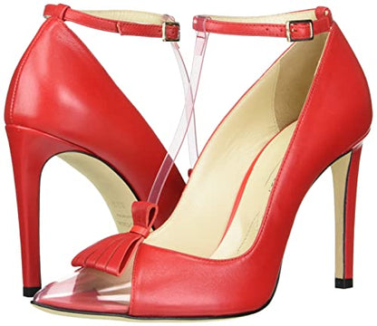 Tiannia Barnes Women's Tamron T-Strap Pump, Red, 10