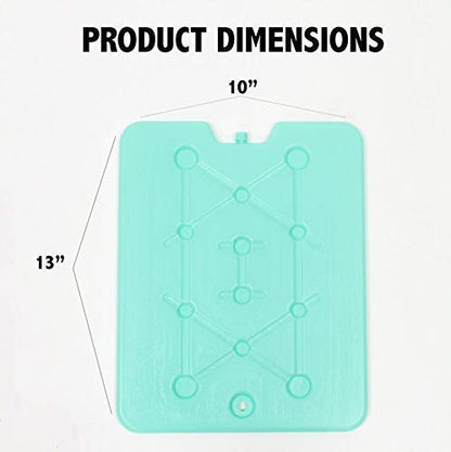 Kona (12 Pack) 13" x 10" XL Slim Ice Packs - Blue, Extra Large Freezer Packs - Refreezable & Reusable for Coolers - Freezes in 25 Minutes - Perfect for The Beach, Camping Trips, and Sports Events