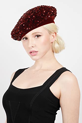 2Chique Boutique Women's Sequin Winter Fashion Beret' Multicolor