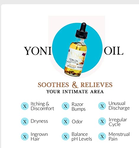 USA Made Yoni Oil, Mint Fresh Feminine Care Oil, Reduces Odor, Restores pH Balance, All Natural, Herbal Yoni Blend with Tea Tree Oil, Mint, Lemongrass, Jasmine & Chamomile Oils, 2 oz