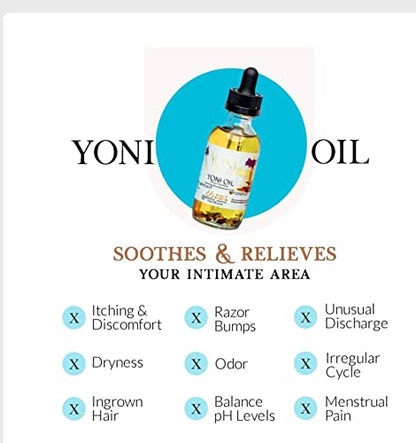 USA Made Yoni Oil, Mint Fresh Feminine Care Oil, Reduces Odor, Restores pH Balance, All Natural, Herbal Yoni Blend with Tea Tree Oil, Mint, Lemongrass, Jasmine & Chamomile Oils, 2 oz