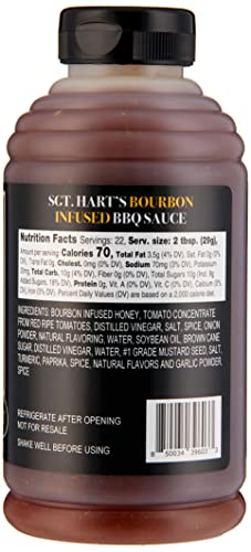 SGT. Hart’s BBQ Sauce – Limited Edition Pack with Original and Intense Chipotle Barbecue Sauces, Sauce for Glazes, Marinades and Dips, Handcrafted Beef, Pork and Chicken BBQ Sauce, 22.4 oz – Pack of two