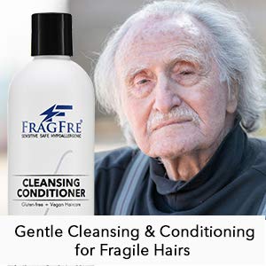 FRAGFRE Cleansing Conditioner for Fine Fragile and Treated Hairs 12 oz (2-Pack Gift Set) - Mild Conditioning Shampoo for Sensitive Skin - Sulfate Free Fragrance Free Paraben Free - Vegan Co-wash