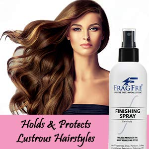 FRAGFRE Hair Finishing Spray Firm Hold 8 oz - Hair Spray for Sensitive Skin - Fragrance Free Hypoallergenic Parabens Free - Holds and Protects Your Styles without Irritations -Vegan No Gluten (1 Pack)