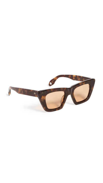 Elisa Johnson Women's Lori Sunglasses, Brown Tortoise, One Size