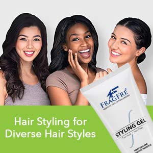 FRAGFRE Firm Hold Hair Gel Fragrance Free 8 oz (2-Pack Gift Set) - Strong Styling Gel for Aggressive Hair Styles - Paraben Free Hypoallergenic Sensitive - Non-Irritating Vegan Gluten Free