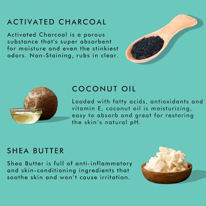 PiperWai Natural Deodorant w/ Activated Charcoal | 24-Hour Sweat Protection, Vegan, Aluminum Free Deodorant for Women & Men | Travel Essential Shark Tank Product | 50g Unscented Stick